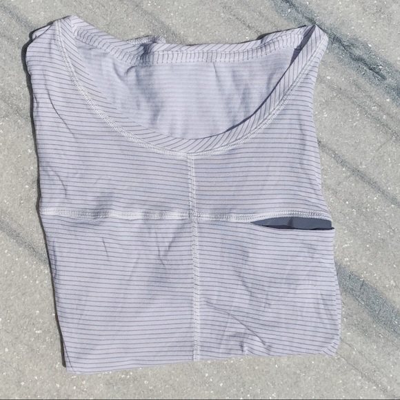 lululemon white stripe pocket tee - Picture 3 of 5